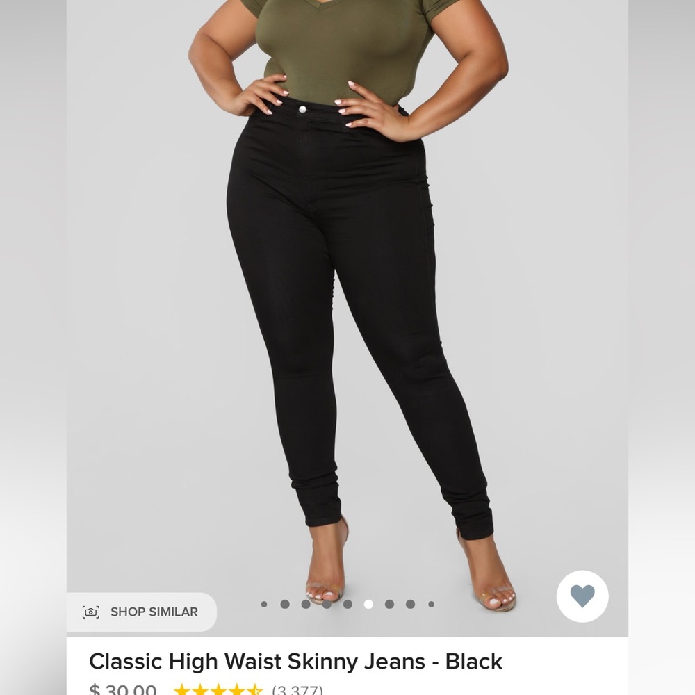 Fashion Nova Classic High waist black Skinny jeans